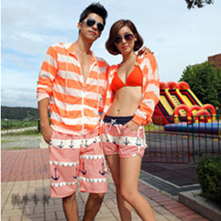 2012 beach pants beach lovers clothes lovers beach pants navy style pink male Women
