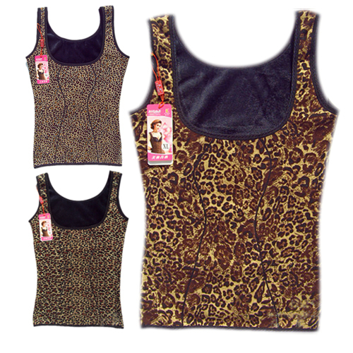 2012 beauty care underwear shaper leopard print sleeveless shapewear vest abdomen drawing spaghetti strap vest free shipping