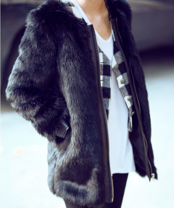 2012 blank panda autumn and winter new arrival mink hair long-sleeve medium-long patchwork fur thermal overcoat