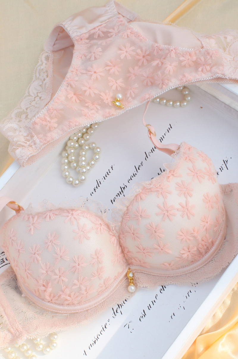 2012 bra set underwear set push up pink