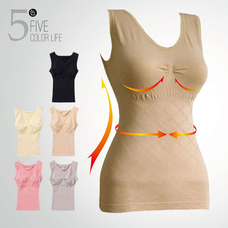 2012 bra shaper seamless abdomen drawing thin slimming basic shirt vest underwear