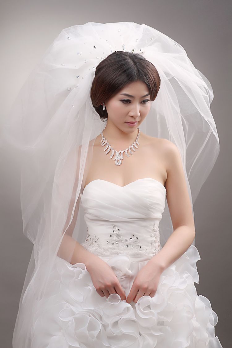 2012 bride wedding diamond veil