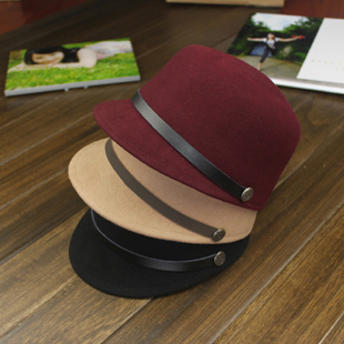 2012 brief handsome equestrian cap woolen cap hat women's hat winter
