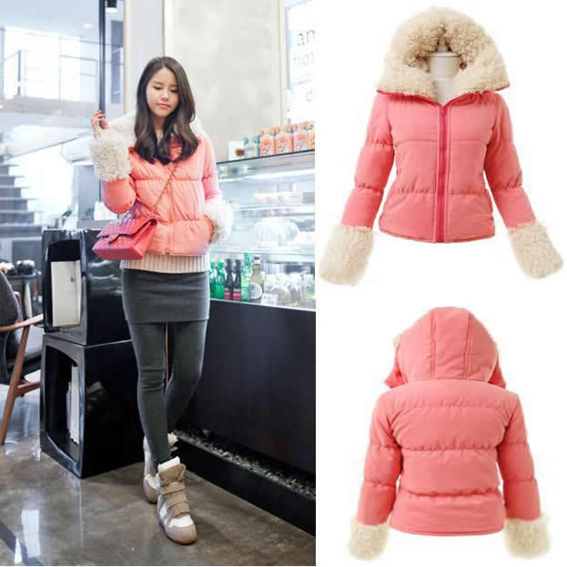 2012 candy color Women wadded jacket short design berber fleece wool waterproof women's outerwear thermal fashion