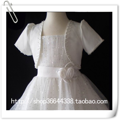 2012 child beads outerwear short-sleeve top female child princess dress child formal dress 2027