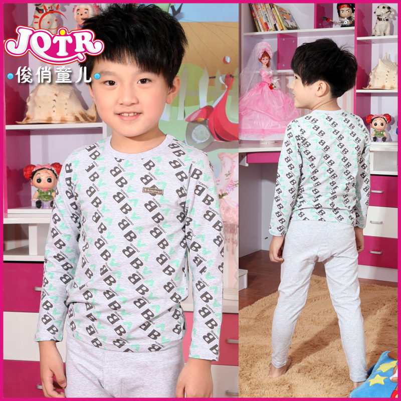 2012 child sleepwear male child female child baby underwear set spring and autumn