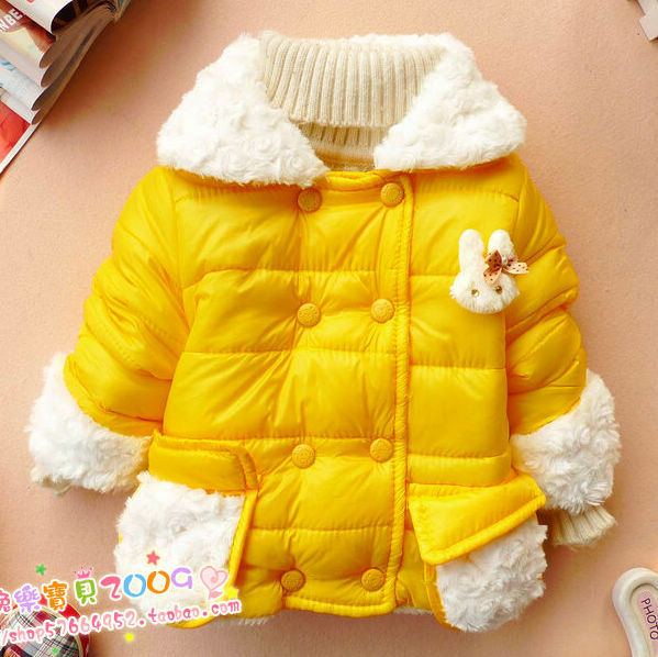2012 child wadded jacket baby thickening cotton-padded jacket baby cotton-padded jacket female child winter outerwear children's
