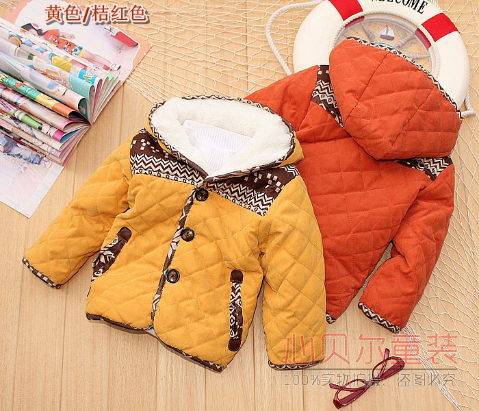 2012 child wadded jacket children's clothing male child winter clothes baby outerwear