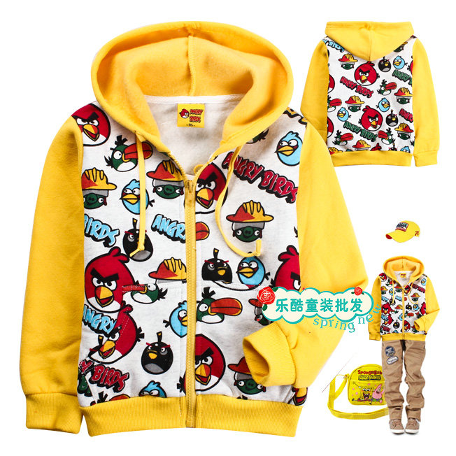 2012 children's cartoon clothing outerwear 8108 fleece outerwear autumn and winter zipper-up