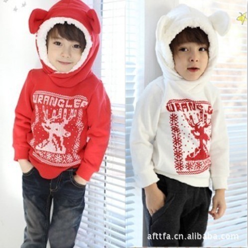 2012 children's clothing autumn and winter christmas deer child outerwear 4pcs/lot