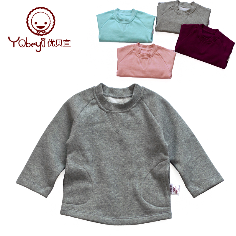 2012 children's clothing child 100% cotton sweatshirt male fleece top outerwear 1030