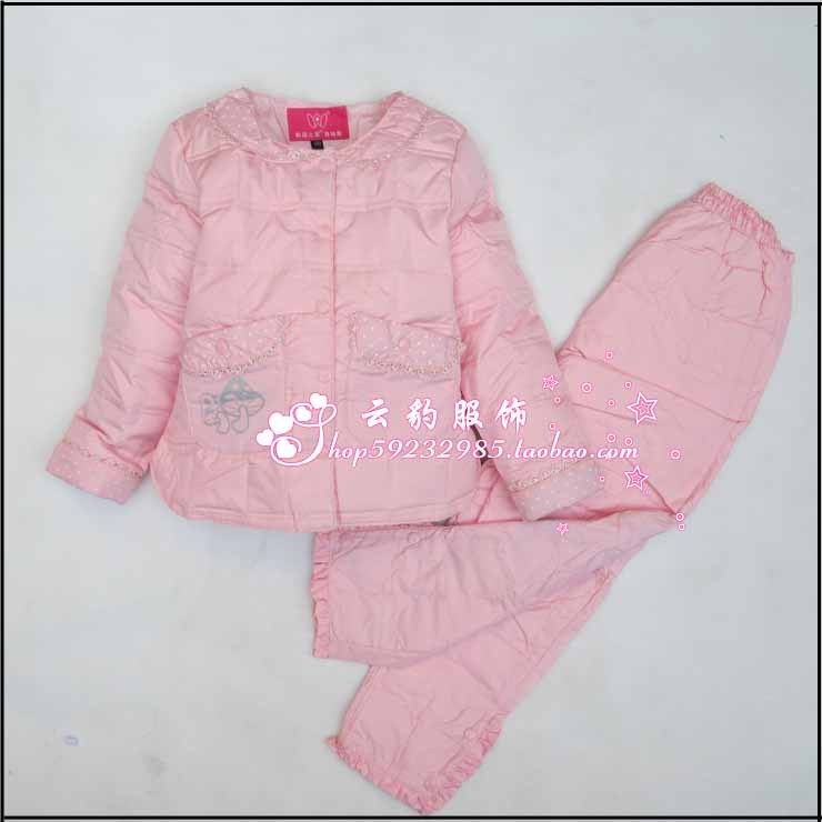 2012 children's clothing child down coat liner set female child