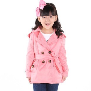 2012 children's clothing child trench overcoat female child trench outerwear autumn female big boy top