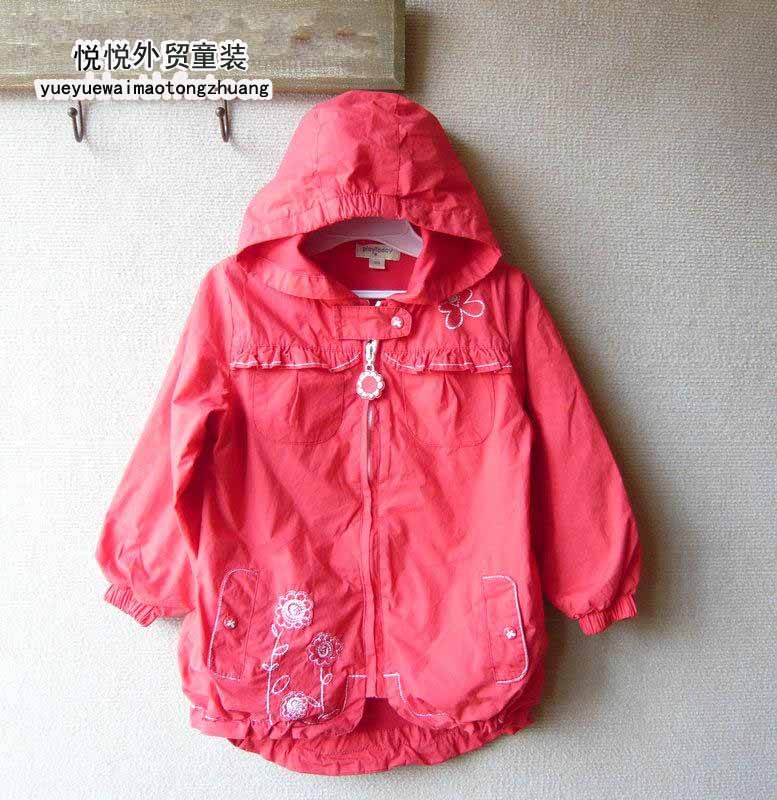 2012 children's clothing fashion child female child double layer trench outerwear