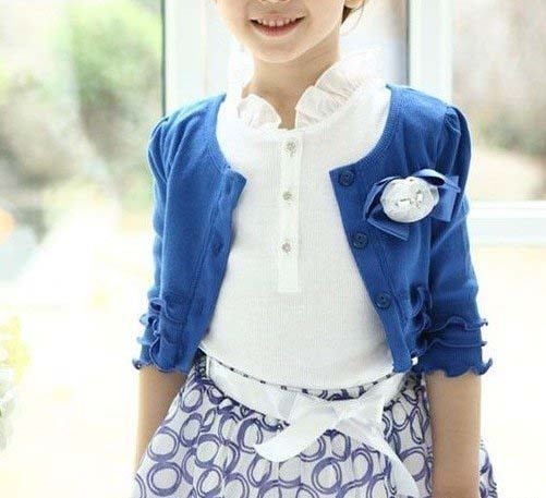 2012 children's clothing medium-large female child 100% cotton cape waistcoat mantissas air conditioning cardigan sun protection