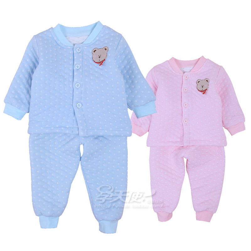 2012 children's clothing winter 100% cotton child underwear baby thermal underwear set baby long johns long johns 1686