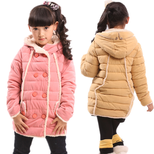 2012 children's clothing winter female child wadded jacket child berber fleece cotton-padded jacket cotton-padded jacket