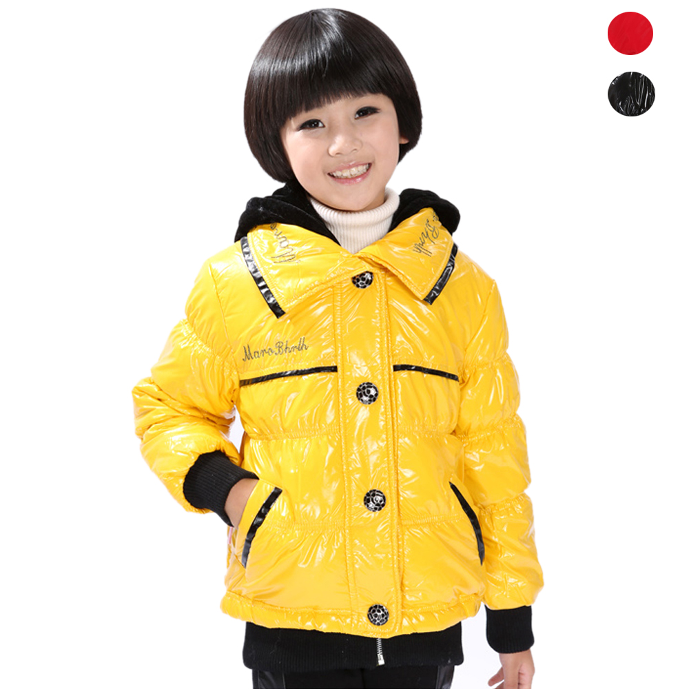 2012 children's winter clothing clothes female child clip cotton trench overcoat child leather clothing baby wadded jacket