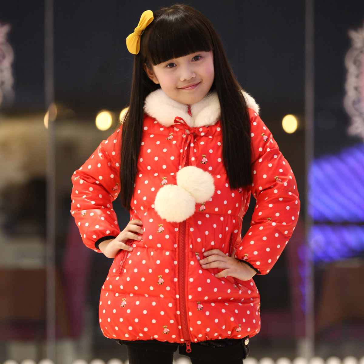 2012 children winter heat quilted jacket girl thickening coat quilted jacket