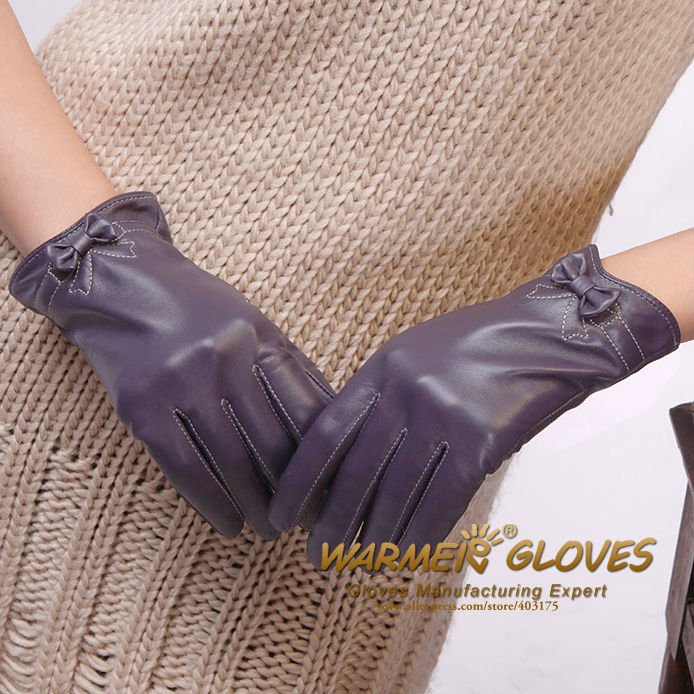 2012 Christmas Day Gift, Ladies Lambskin leather glove, Beautiful gloves, Free shipping