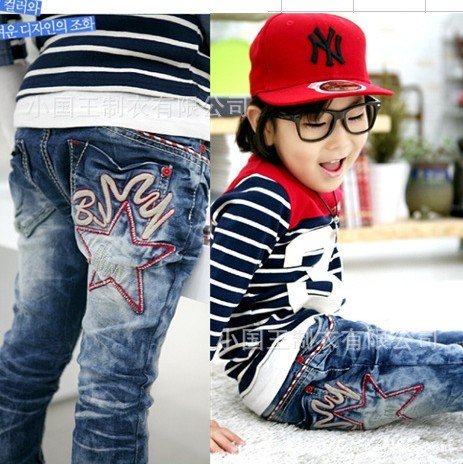 2012 cloth stars fall children's jeans wholesale professional children's jeans baby pants Boy's Jeans