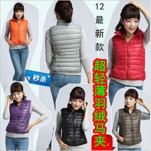 2012 clothing high quality women's down vest outerwear