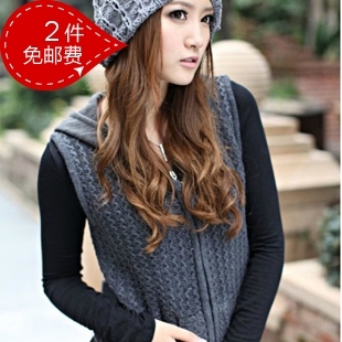 2012 collcction women's elegant pocket decoration small vest sweater vest