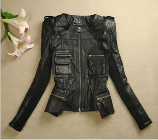 2012 cool fashion normic pocket cool motorcycle elegant leather clothing