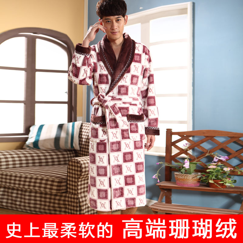 2012 coral fleece high quality velvet robe bathrobes lounge