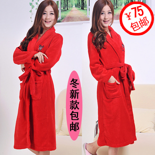 2012 coral fleece lovers sleepwear robe bathrobes sistance lounge coral fleece sleepwear