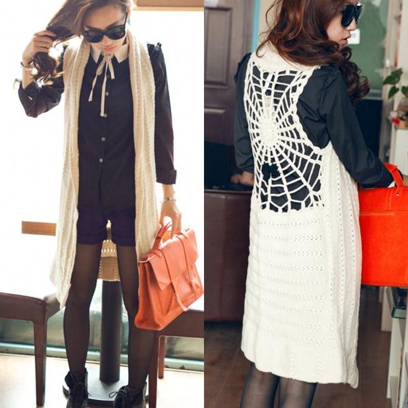 2012 crotch cutout cape sweater outerwear long design sweater outerwear fashion clothes