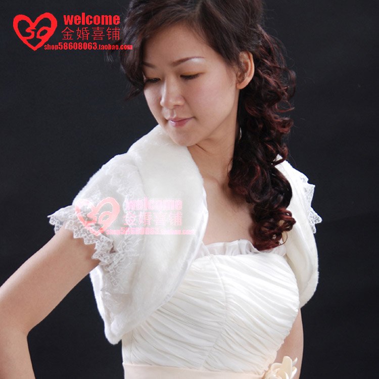 2012 custom-made  New style Lace Bridal jacket lace Applique Wedding Dresses