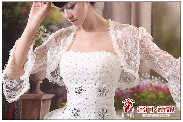 2012 custom-made  New style Lace Bridal jacket Trumpet  Wedding Dresses