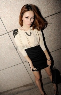 2012 Cute Flower Embellised Layered Dress free shipping