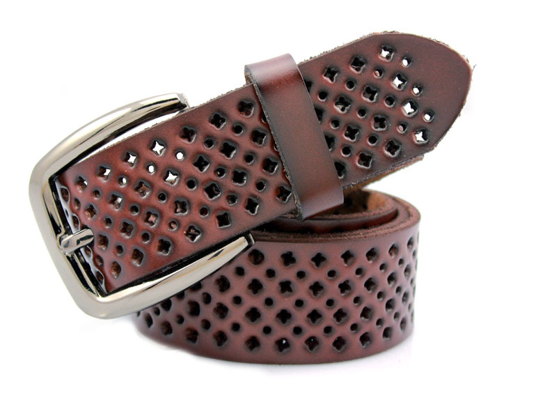 2012 cutout women's genuine leather strap fashion all-match pin buckle belt (BL007)