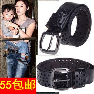 2012 cutout women's strap female genuine leather cowhide belt female