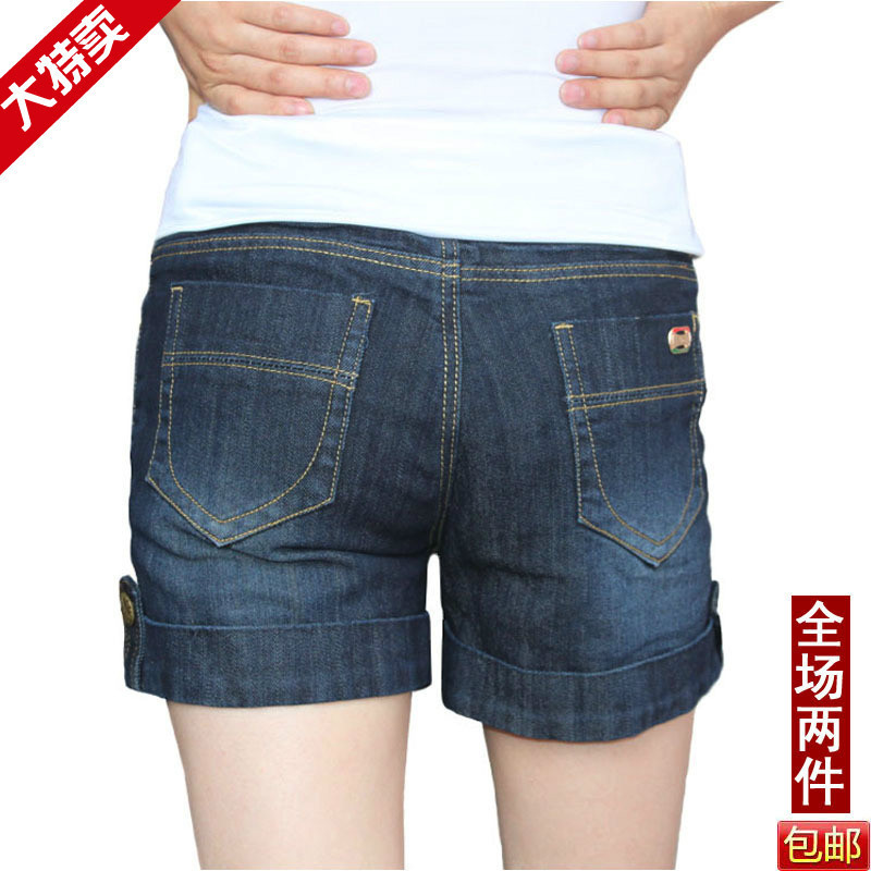 2012 denim shorts female plus size fashion shorts mid waist doesn't shorts 2039