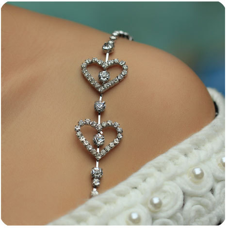 2012 diamond metal shoulder strap underwear pectoral girdle shoulder strap double heart