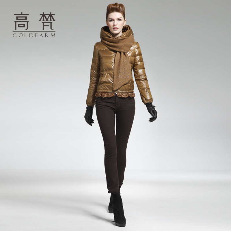 2012 down coat female short design slim down coat female winter outerwear