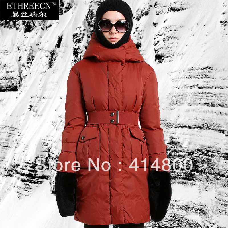 2012 Down coat female winter medium-long fashion slim Free Shipping