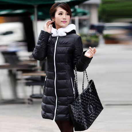 2012 down coat winter new arrival slim princess berber fleece down coat female