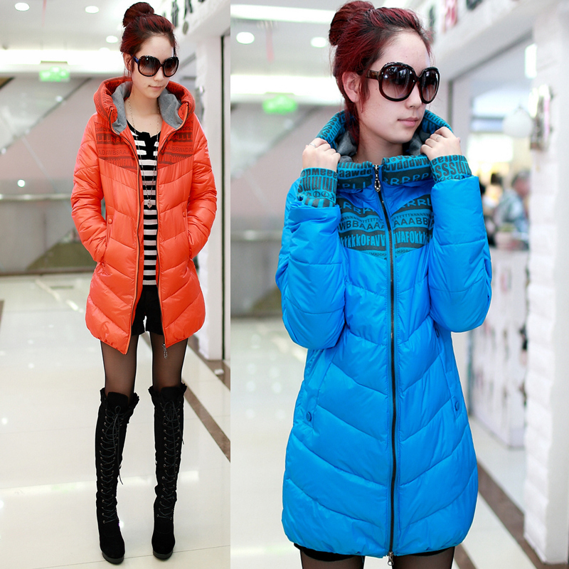 2012 down cotton cotton-padded jacket hot-selling slim medium-long women's plus size wadded jacket cotton-padded jacket female