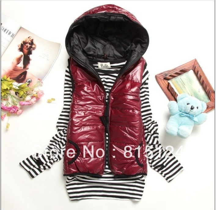 2012 down cotton thickening vest women's fashion hooded vest Women kaross vest