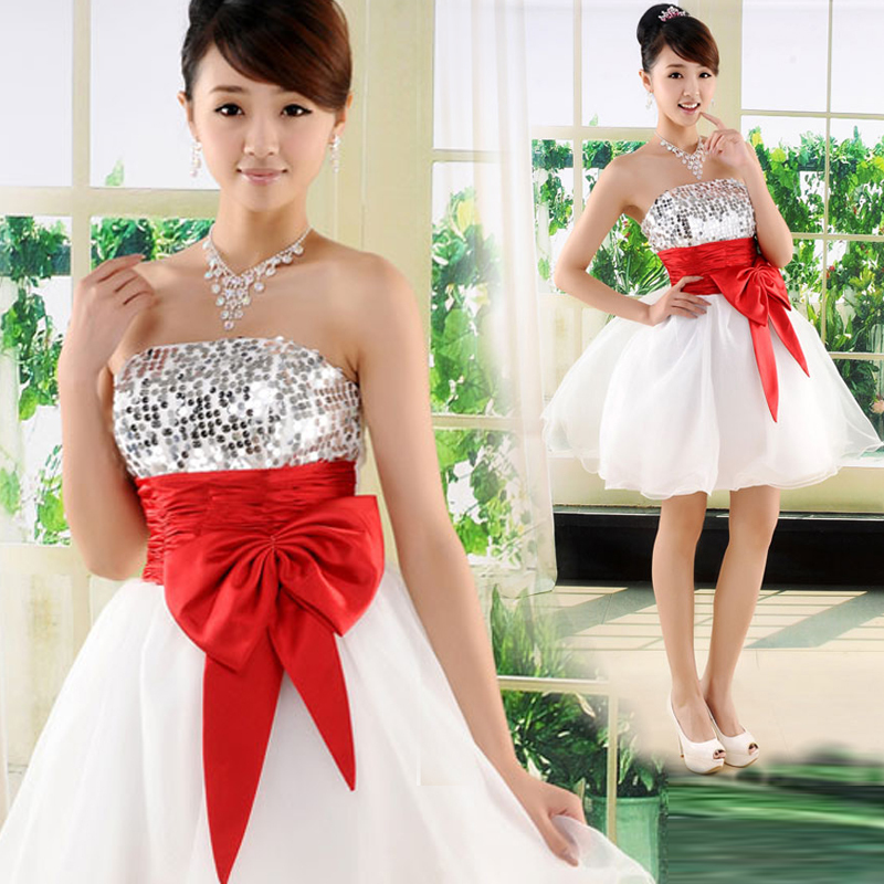 2012 dress short design princess one-piece dress bridesmaid dress princess dress 5063