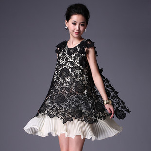 2012 dress Summer 2012 bohemia sweet chiffon one-piece dress summer beach dress short skirt Free shipping