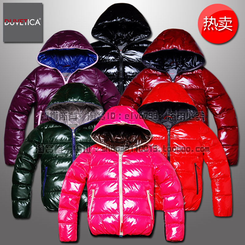 2012 duvetica star white goose down shiny with a hood slim female down coat short design