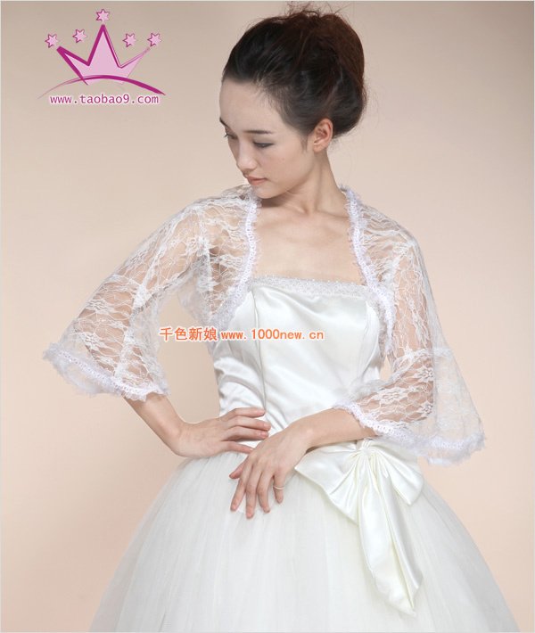 2012 elegant  Bridal Wraps lace Wedding Dresses