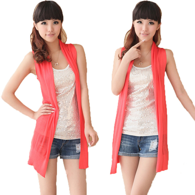 2012 elegant ol medium-long sweater cardigan long design knitted vest cape waistcoat thin