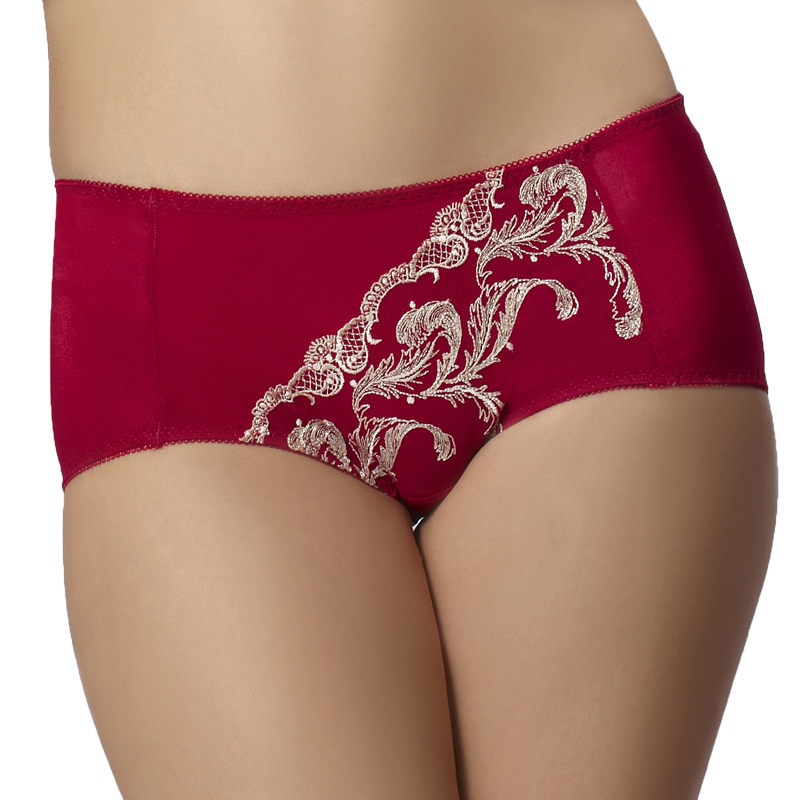 2012 embroidery sexy seamless slim hip red panties antibiotic ultra-thin comfortable female shorts
