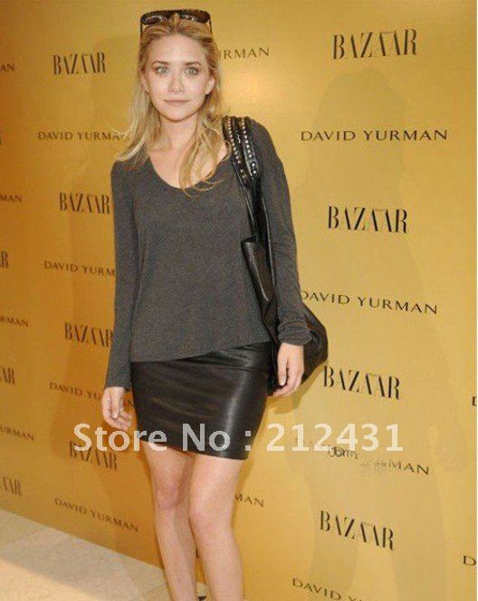 2012 European and American style high stretch black and red tight matt imitation leather skirt